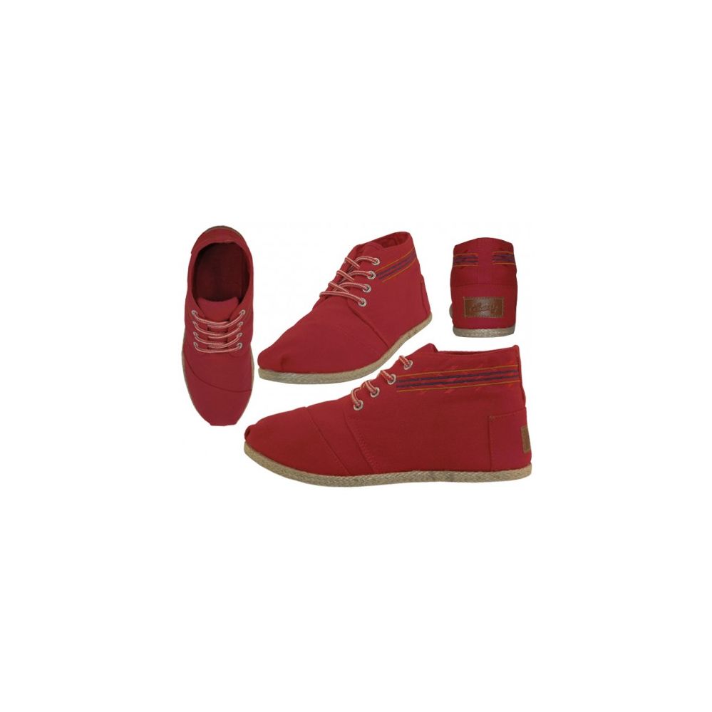 Wholesale Footwear Women's Canvas Shoes Red