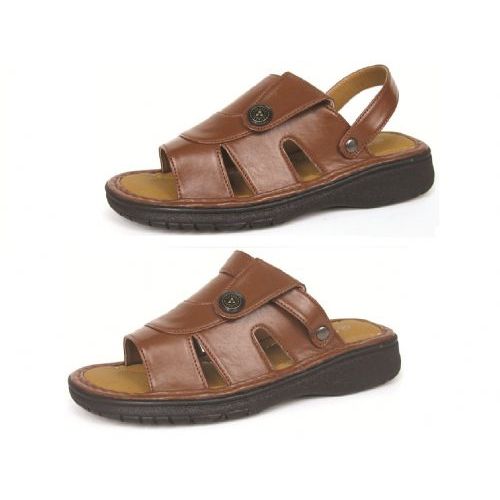 Wholesale Footwear Men's Pu Fishermen Brown Sandals