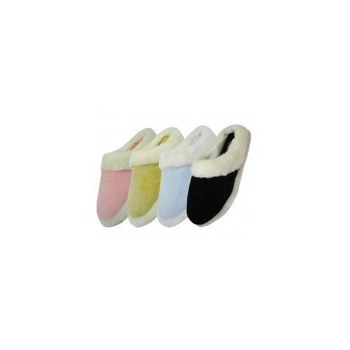 Wholesale Footwear Women's Solid Color Velour With Fur Cuff