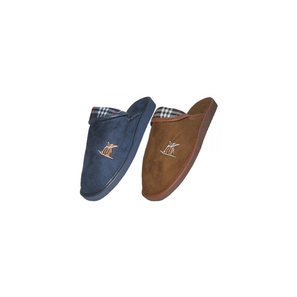 Wholesale Footwear Men's Velvet House Slippers