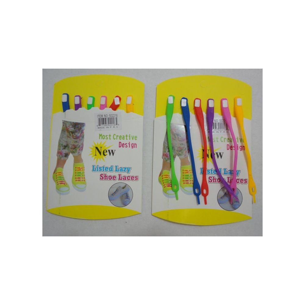 Wholesale Footwear 6pc Silicone Shoe Lace