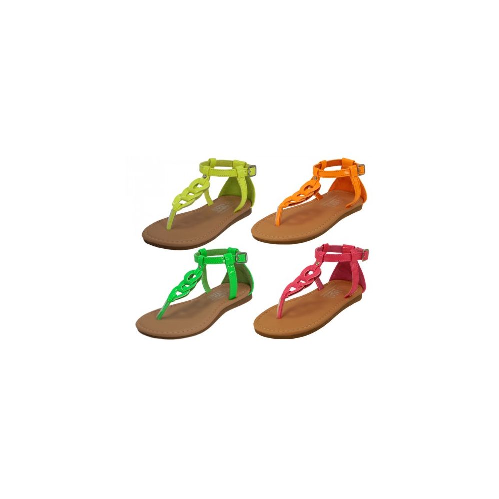 Wholesale Footwear Children Neon Colors Sandals Distributor