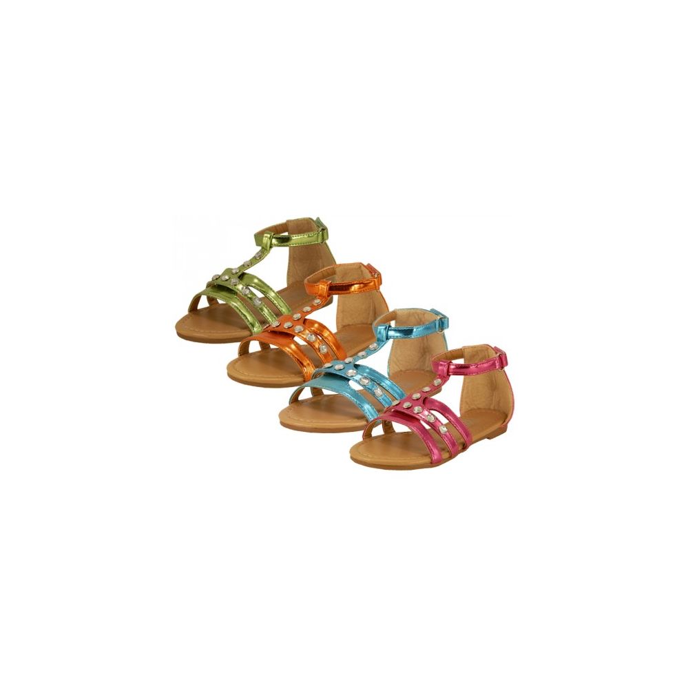 Wholesale Footwear Children's Rhinestone Studded Sandals