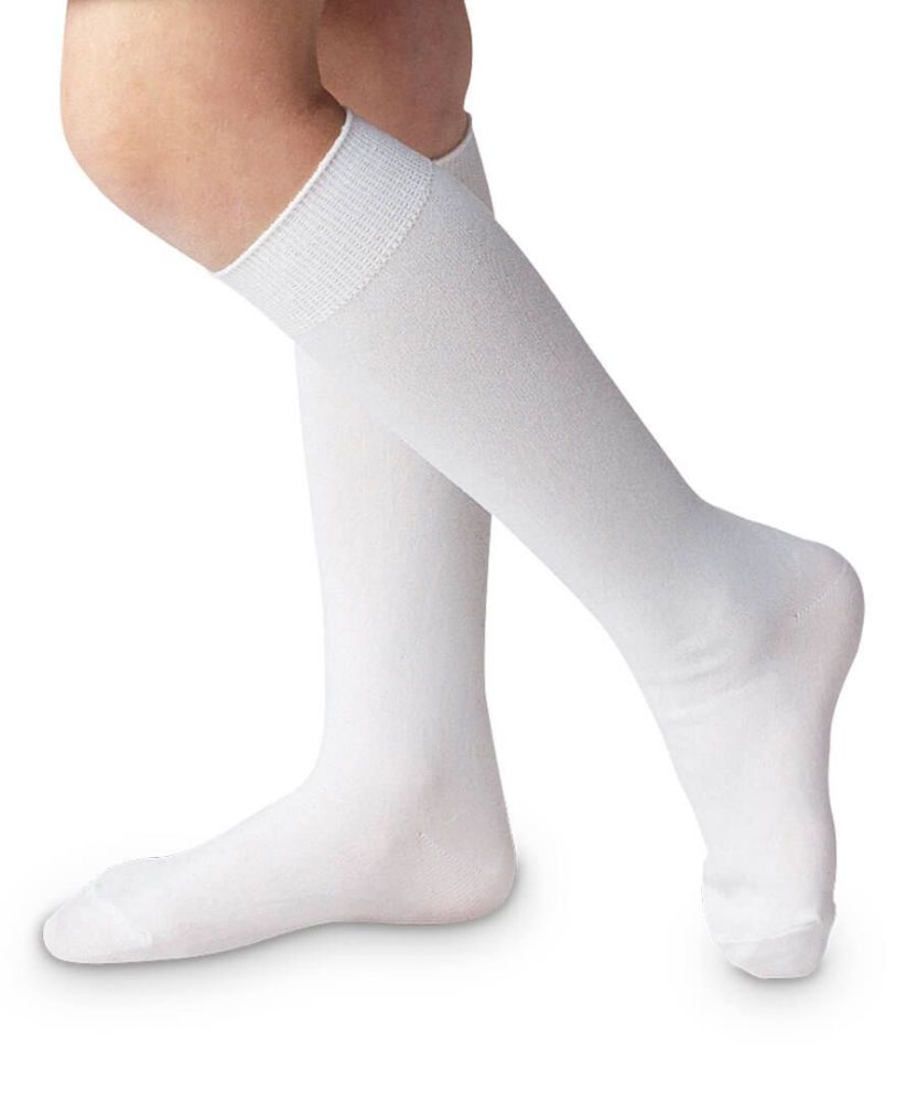Wholesale Footwear Yacht & Smith Girls Knee High Socks, Solid Colors White 6-8