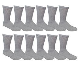 Wholesale Footwear Men's Lanthra Gray Cotton Crew Sock Size 10-13 - Mens Crew Socks