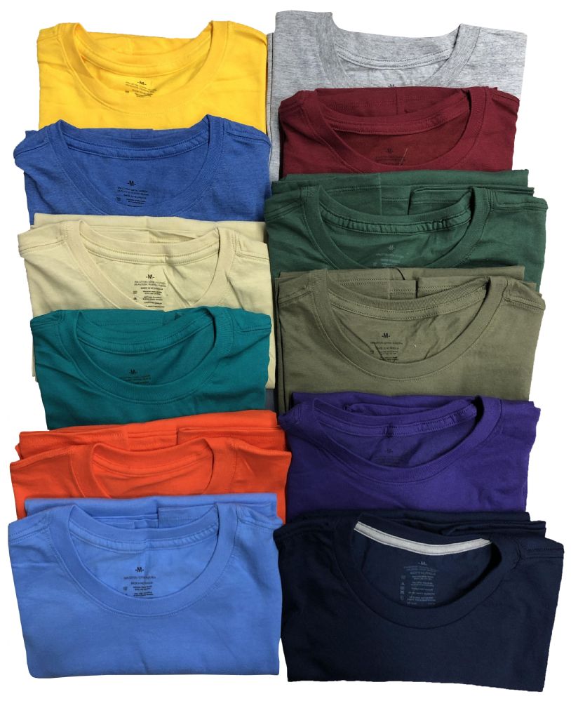 Wholesale Footwear Mens Plus Size Cotton Short Sleeve T Shirts Assorted Colors Size 3xl