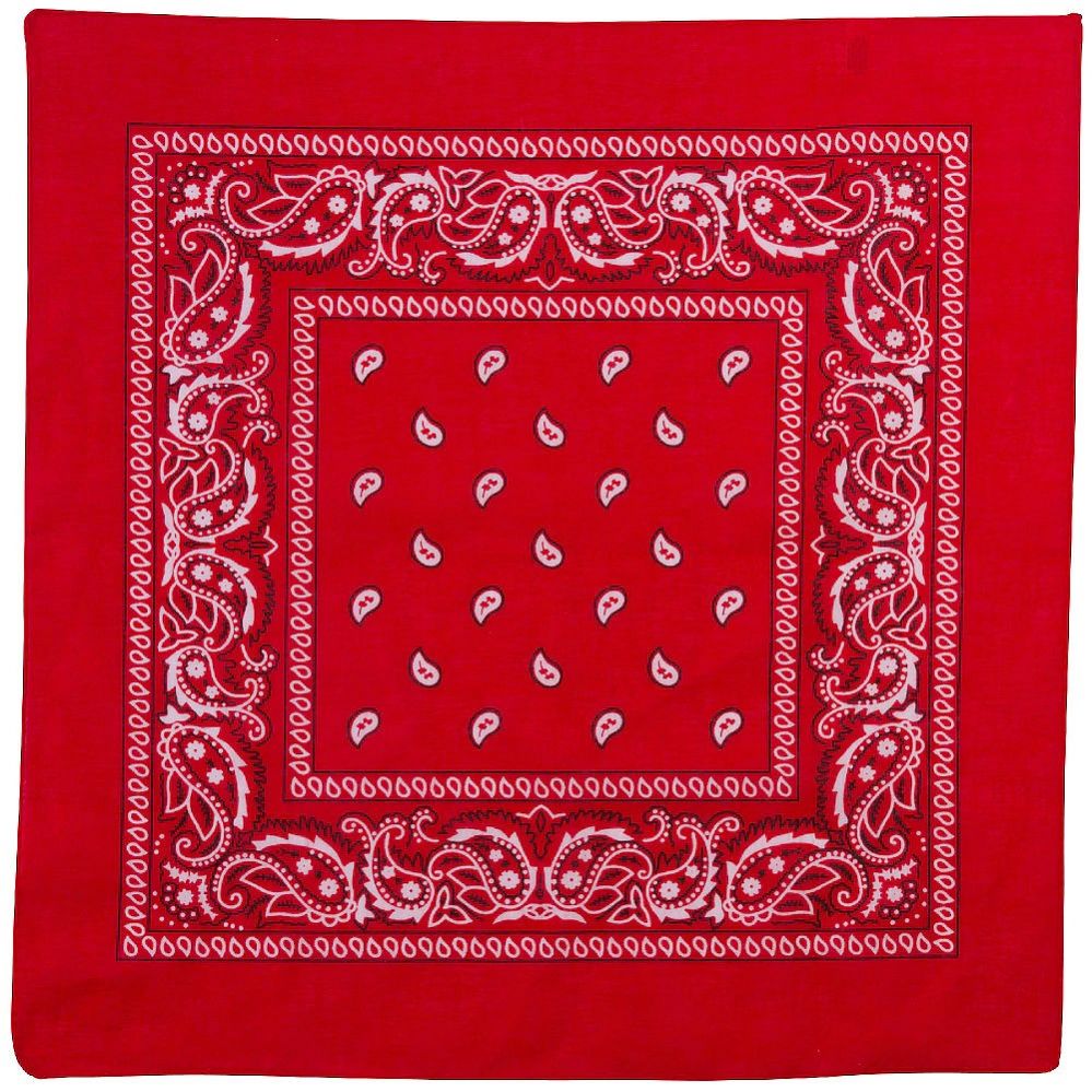 Wholesale Footwear Yacht & Smith 22x22 Inch Cotton Red Paisley Bandanna