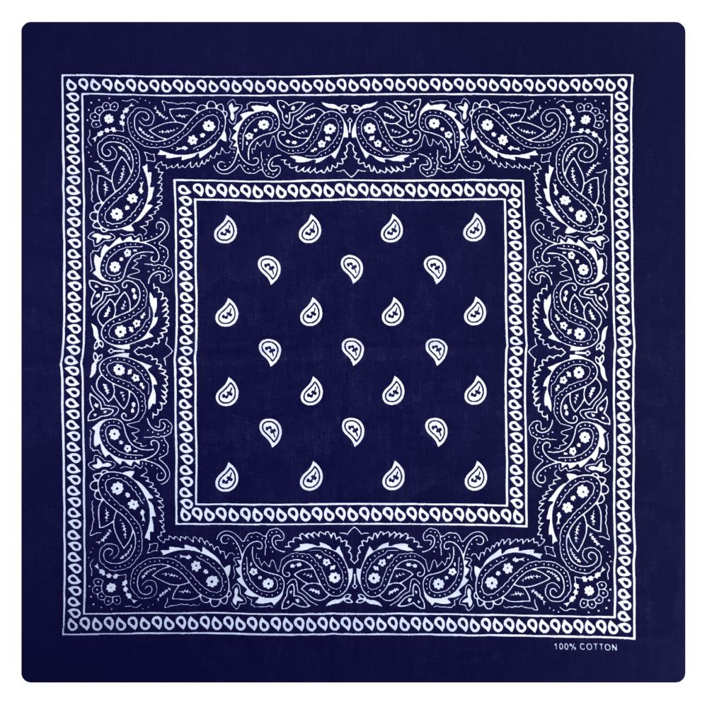 Wholesale Footwear Yacht & Smith 22 X 22 Inch Cotton Bandanna In Navy Paisley