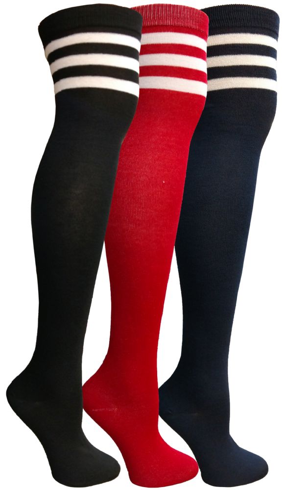 Wholesale Footwear Yacht & Smith Womens Over The Knee Referee Thigh High Boot Socks