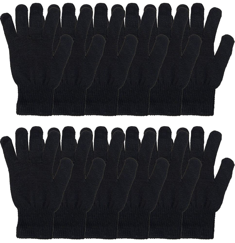 Wholesale Footwear Yacht & Smith Unisex Black Magic Gloves Bulk Pack