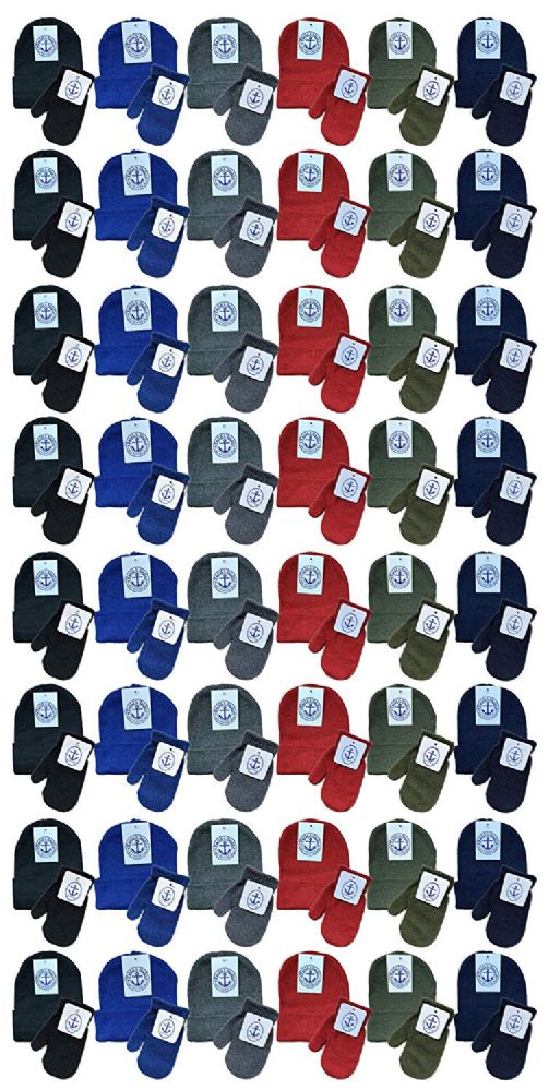 Wholesale Footwear Yacht & Smith Wholesale Kids Beanie And Mitten Sets Ages 2-8