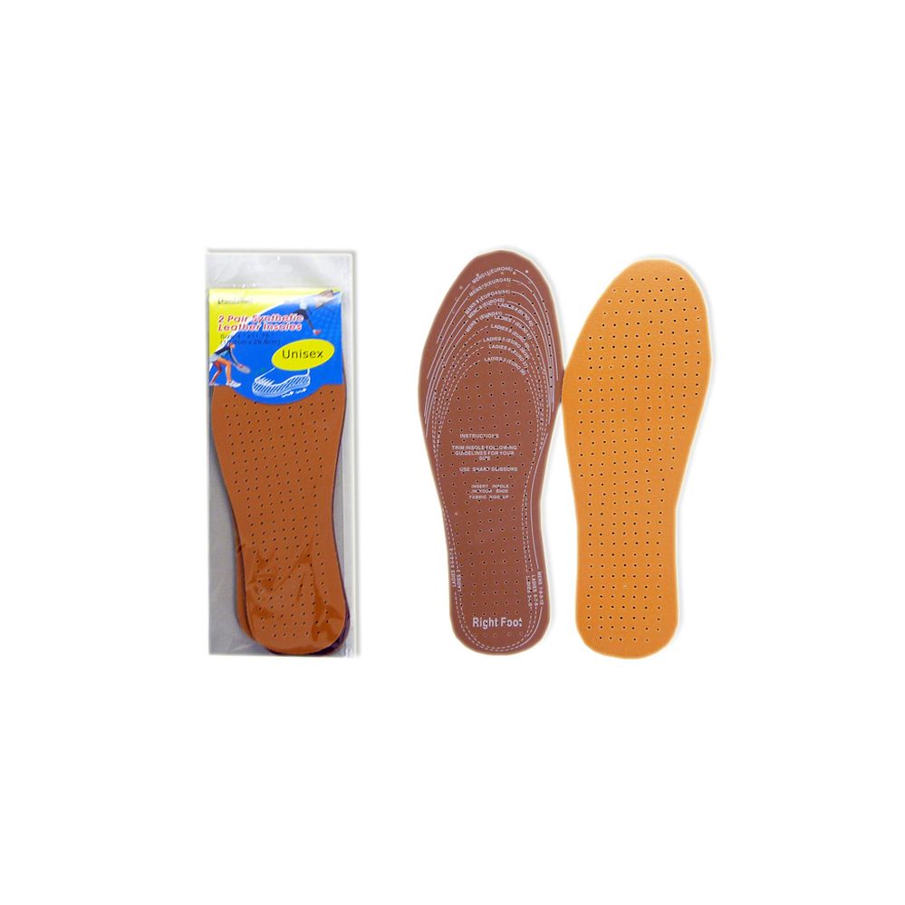 Wholesale Footwear 2 Pairs Leather Insoles