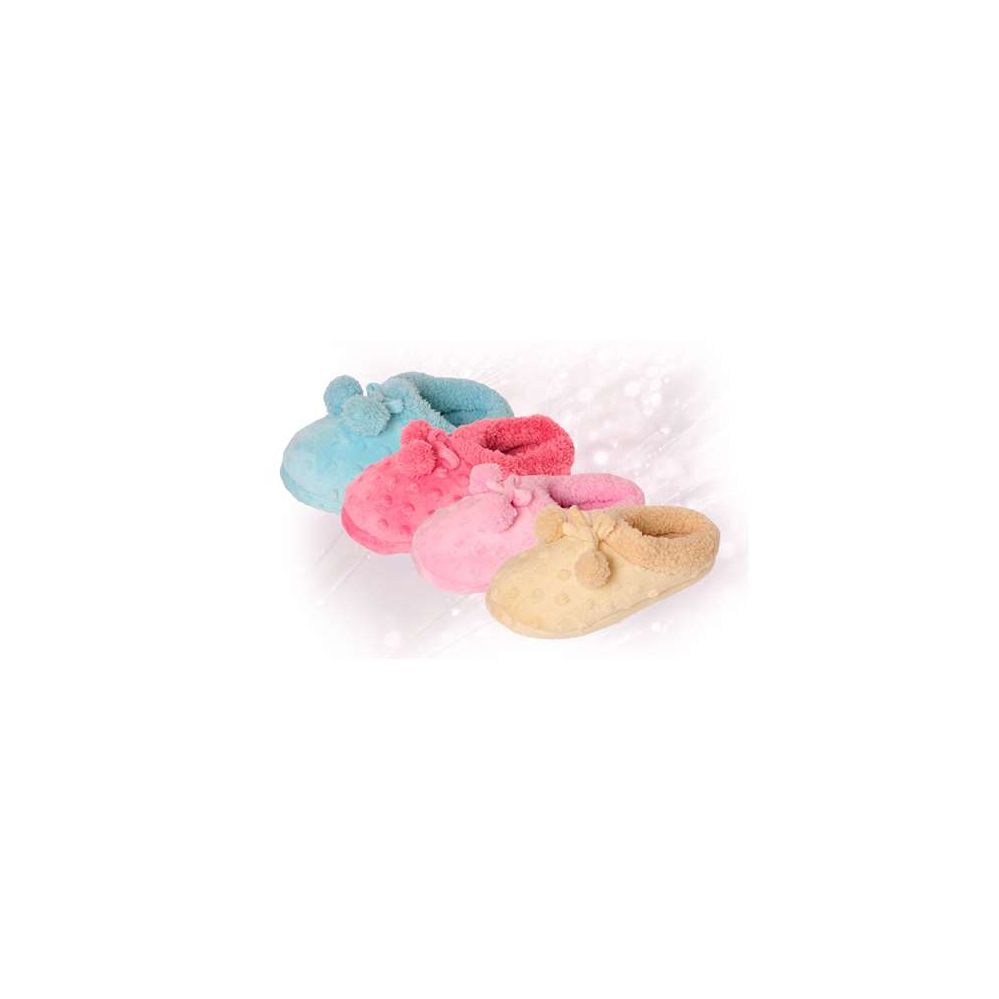 Wholesale Footwear Girls Fuzzy Pom Pom Slipper
