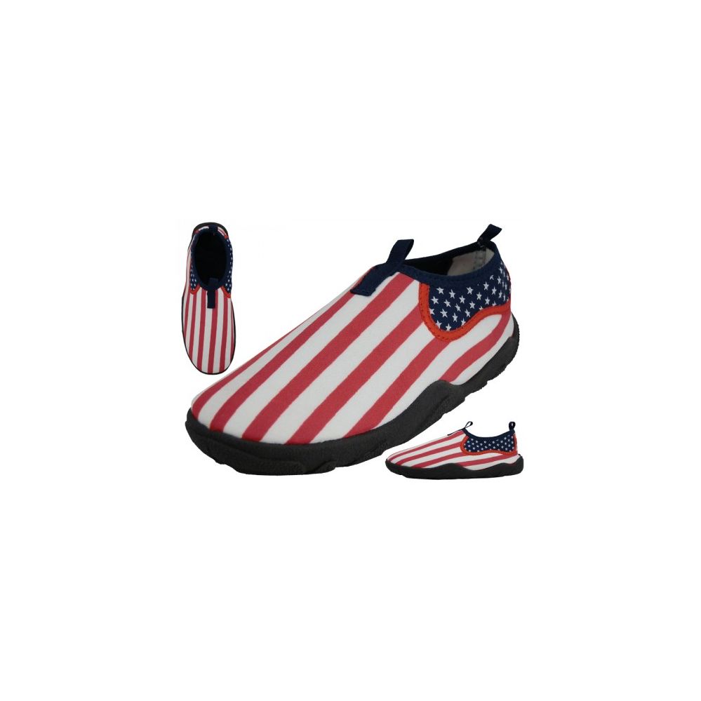 Wholesale Footwear Men's Us Flag Printed Water Shoes