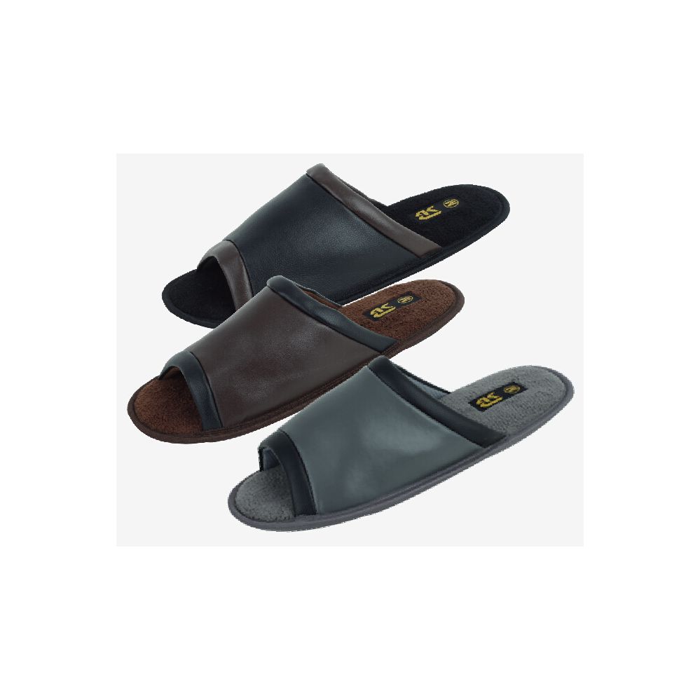 Wholesale Footwear Mens Open Toe Slipper Assorted Colors