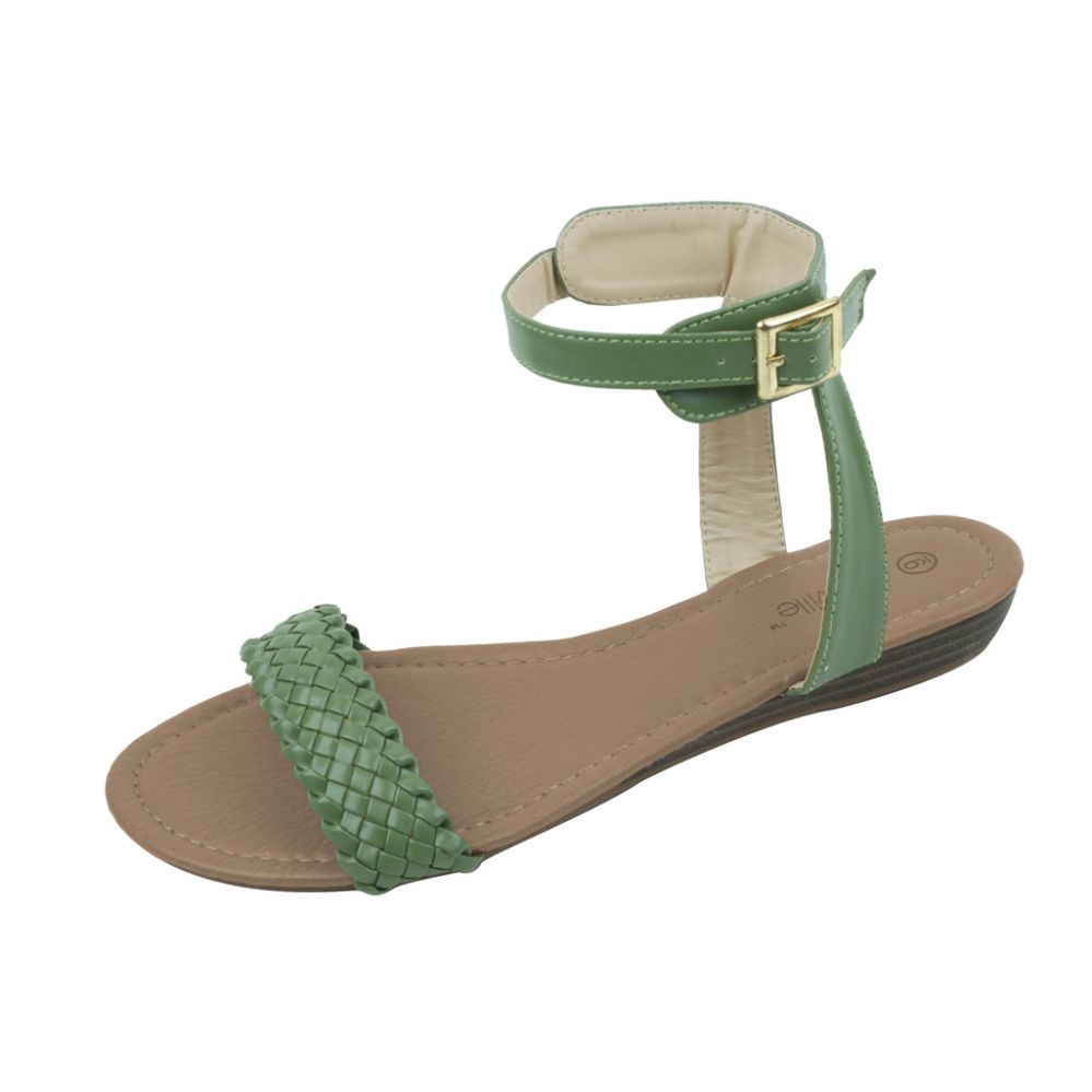 Wholesale Footwear Ladies' Fashion Sandals Green | Distributor