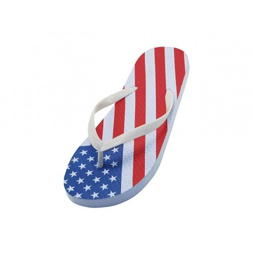 Wholesale Footwear Women's Us Flag Printed Fip Flops