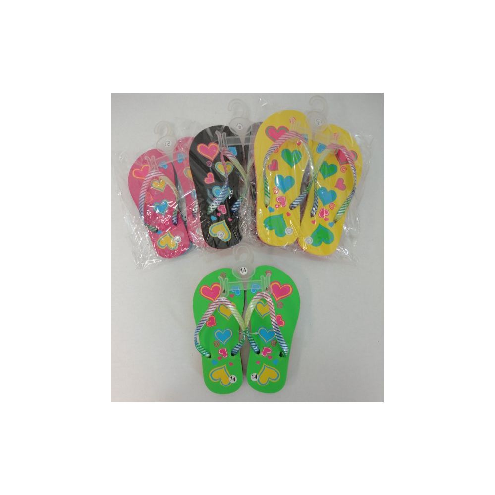 Wholesale Footwear Girl's Flip Flops [hearts]