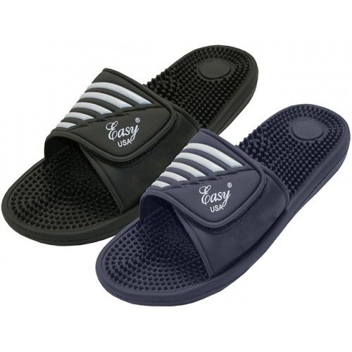 Wholesale Footwear Boy's Velcro With Massage In Sole Shower Slides
