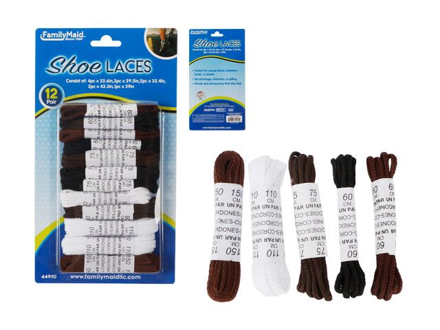Wholesale Footwear 12 Pairs Of Shoe Laces In Assorted Lengths