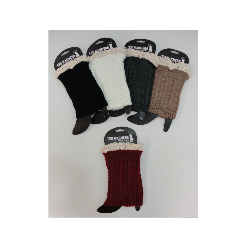 Wholesale Footwear Boot Cover [cable Knit With Antique Lace]
