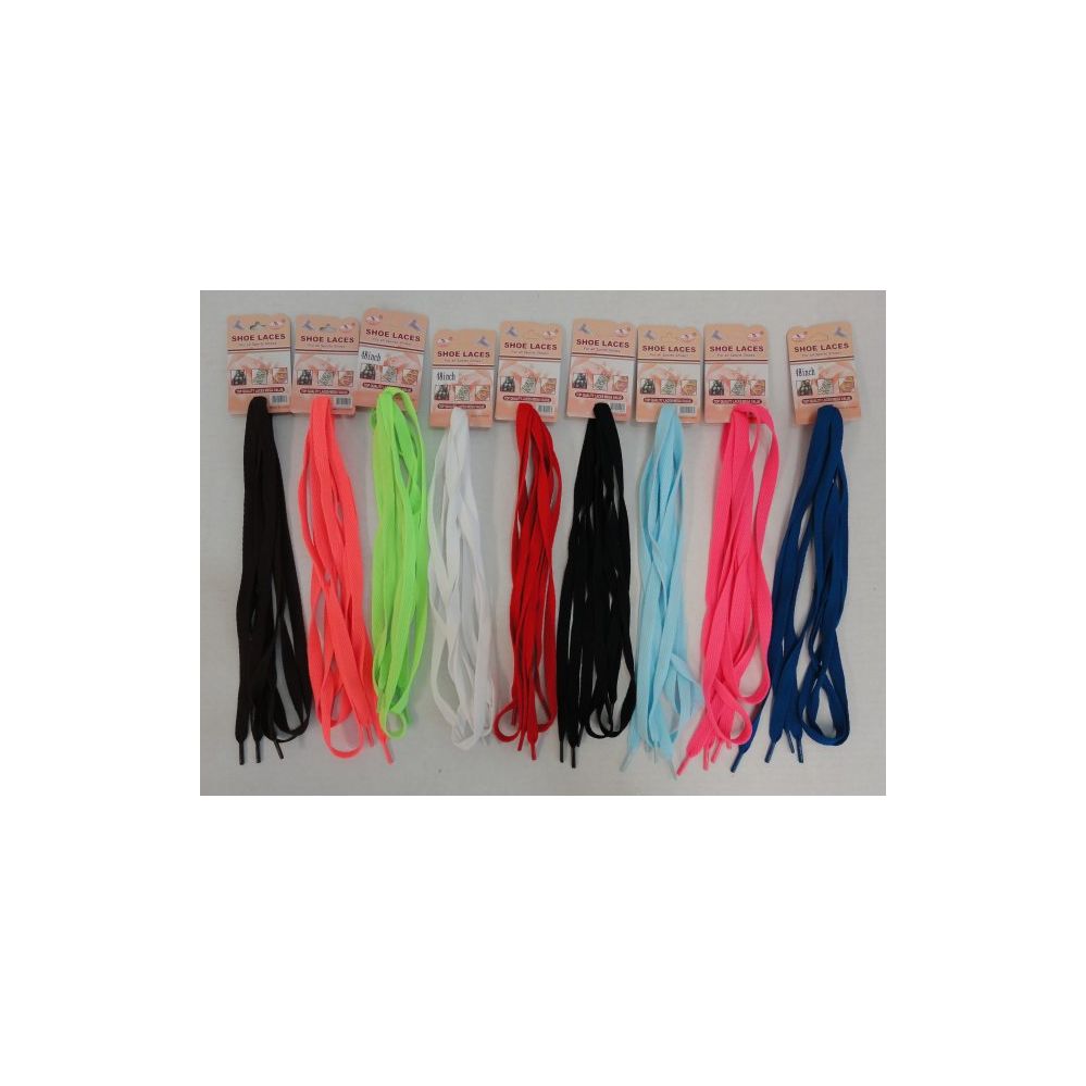 Wholesale Footwear 48" Flat Shoe Laces [assorted Colors]