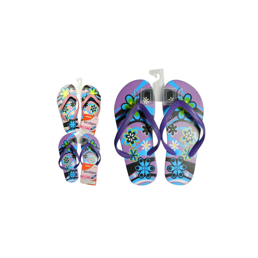 Wholesale Footwear Girls Printed Flip Flops
