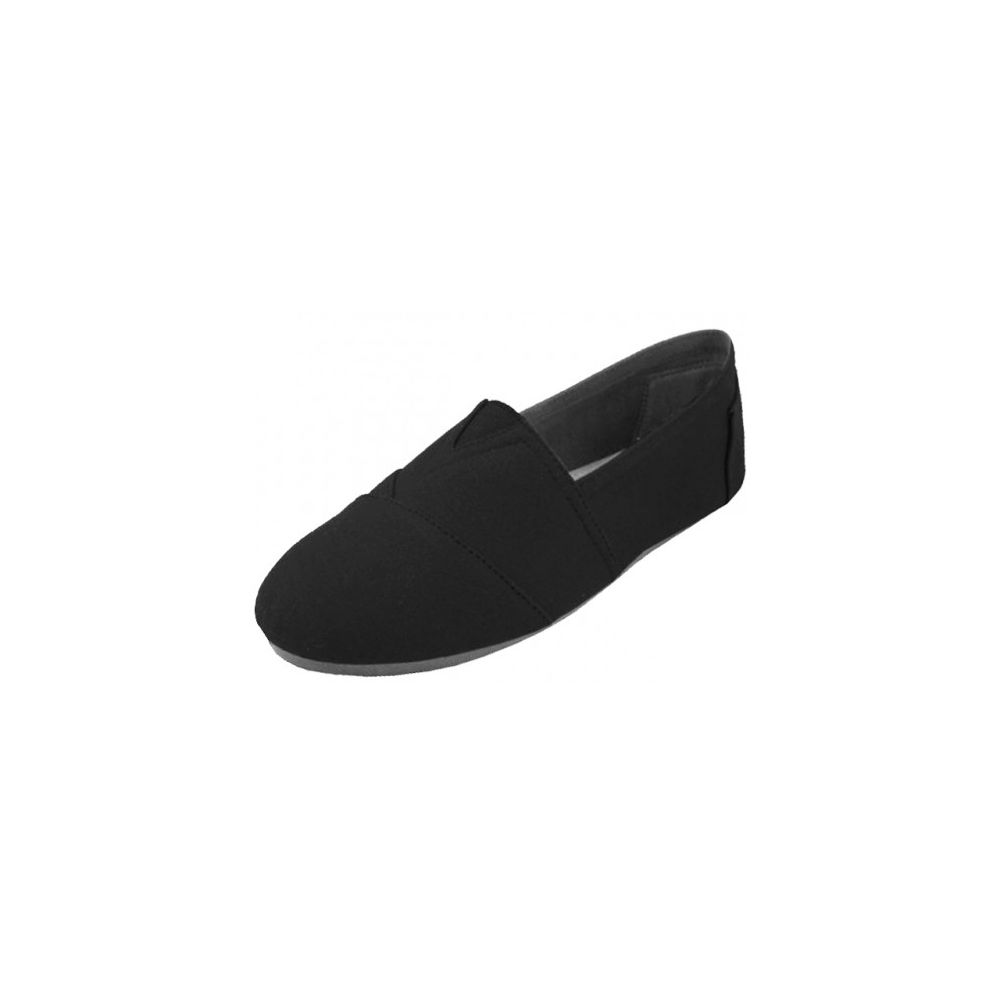 Wholesale Footwear Men's Canvas Slip On Black