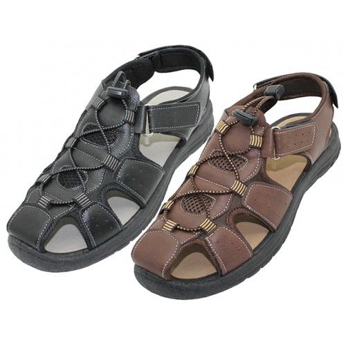Wholesale Footwear Men's Hiker Velcro Sandals