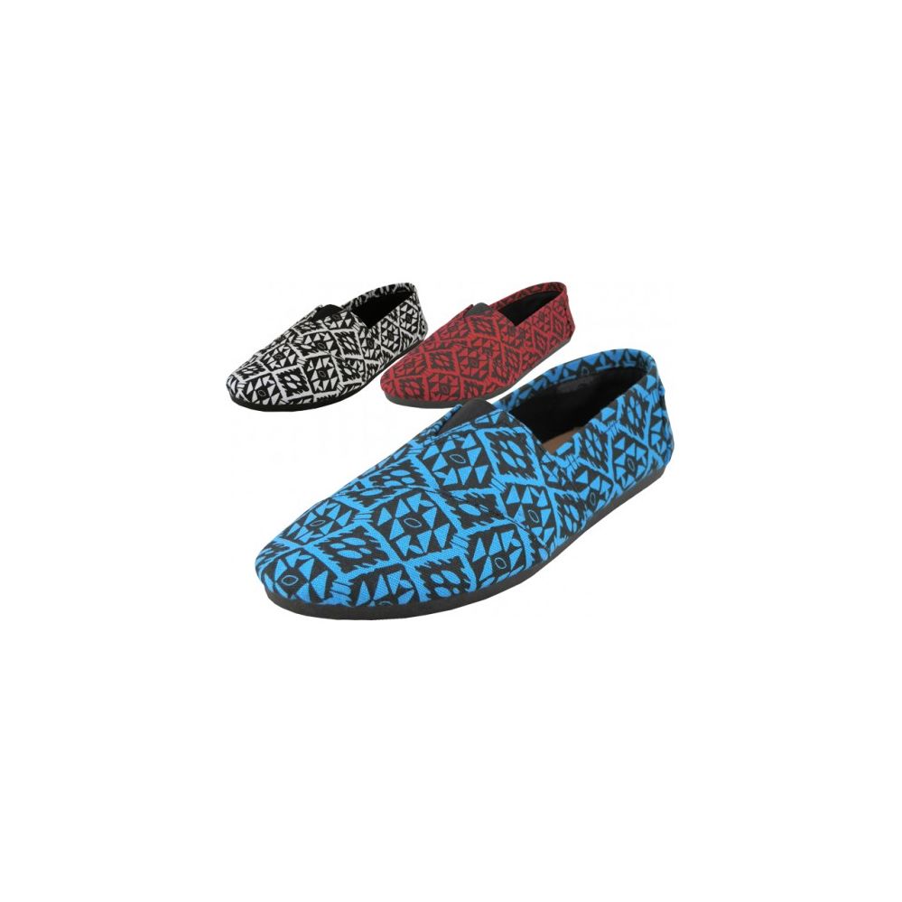 Wholesale Footwear Women's Canvas Printed Canvas Slip On Diamond Print Only