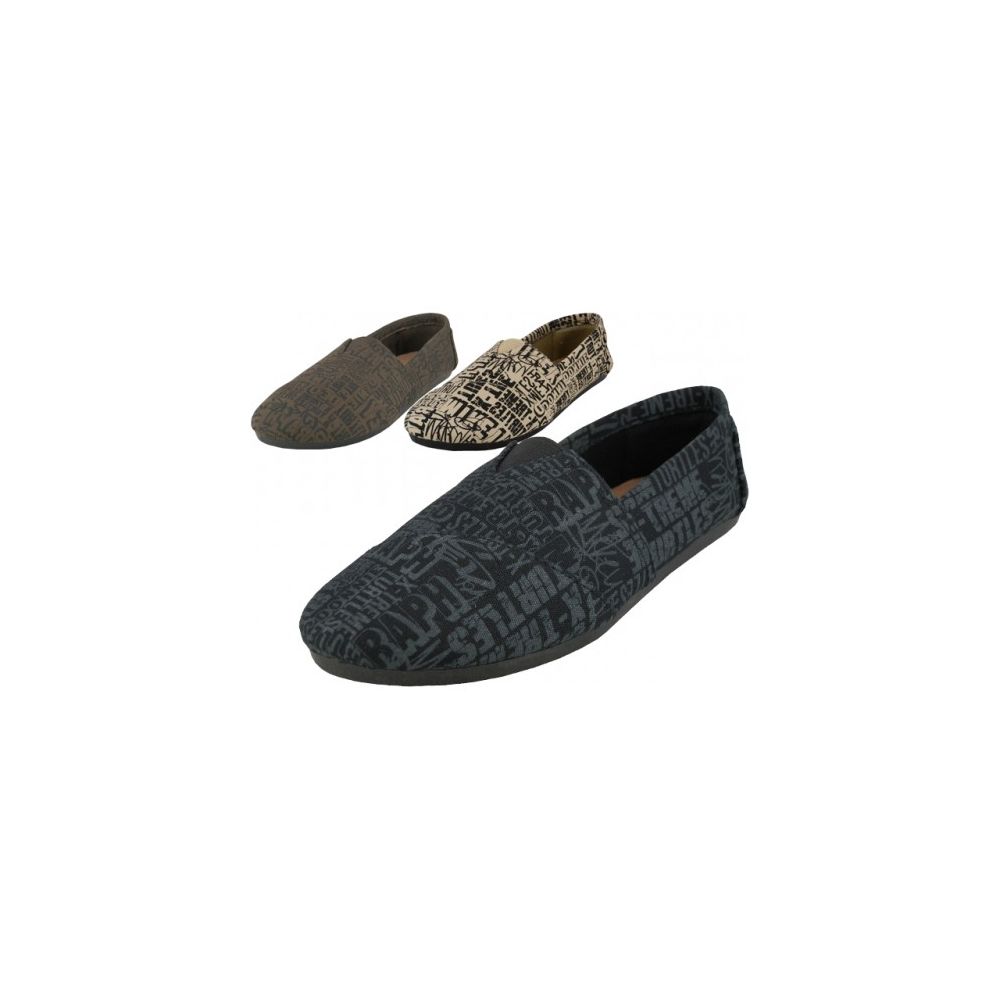 Wholesale Footwear Women's Canvas Printed Canvas Slip On Letter Print Only