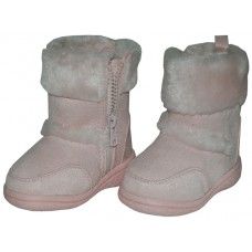 Wholesale Footwear Children's Winter Boots With Faux Fur Lining And Side Zipper In Pink