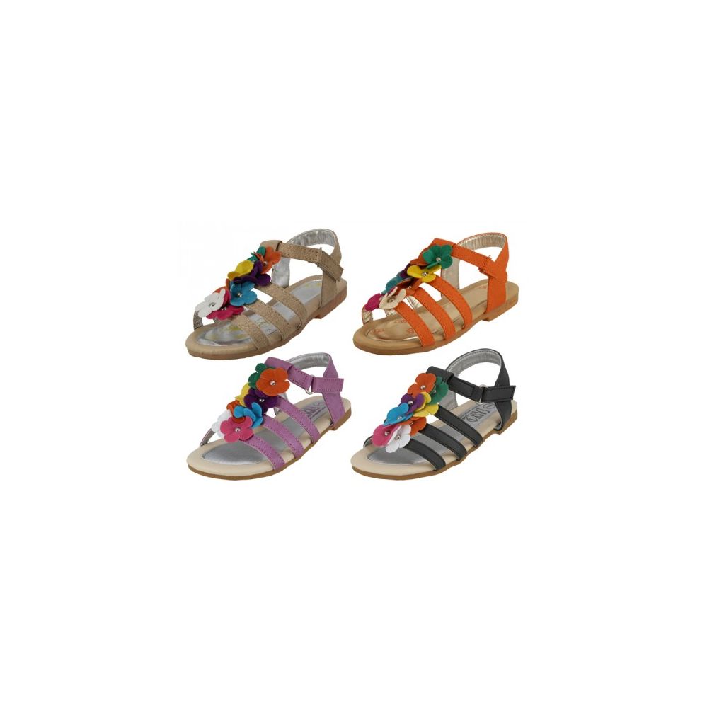 Wholesale Footwear Wholesale Children's Multi Colors Flower Top Sandals