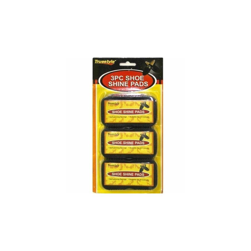 Wholesale Footwear 3pc Shoe Shine Pads 4x2.5x1.6 in