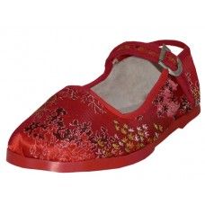 Wholesale Footwear Child's Brocade Mary Janes In Red