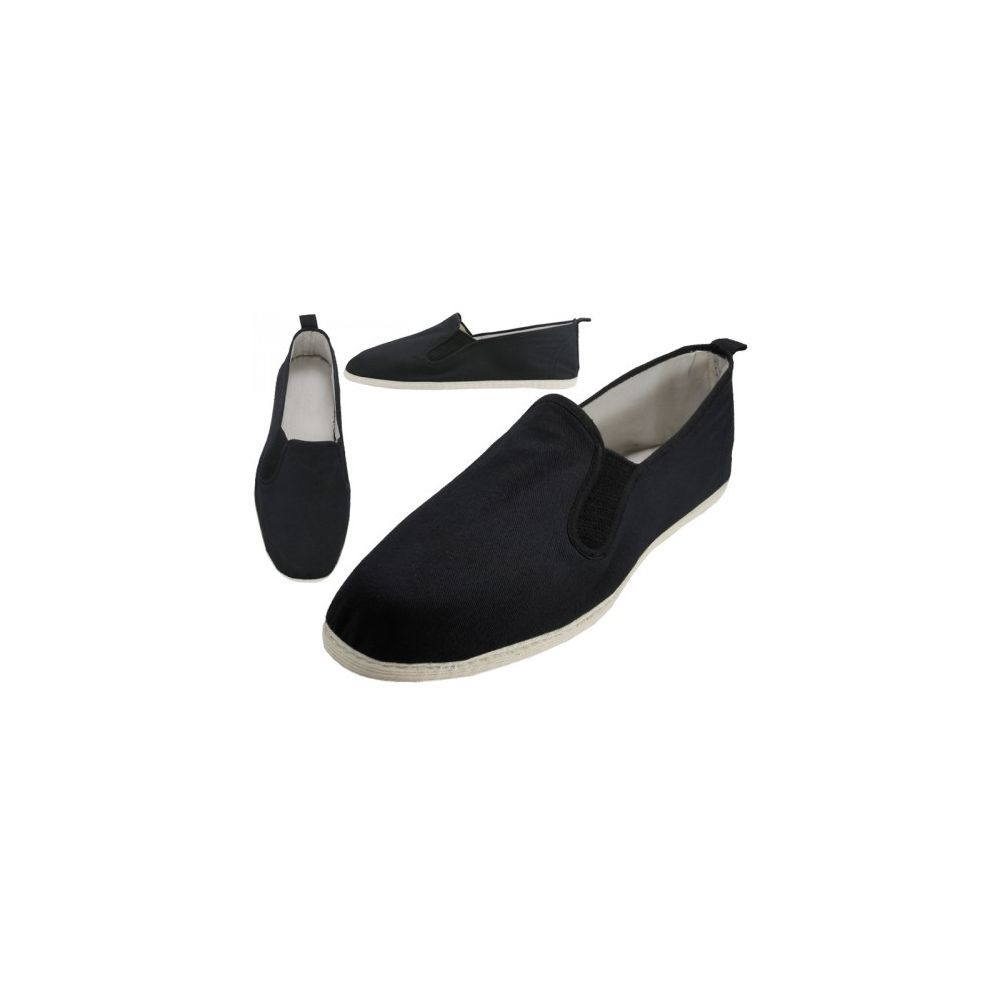 Wholesale Footwear Men's Slip On Twin Gore Cotton Upper & White Cotton Out Sole Kung Fu/tai Chi Shoes
