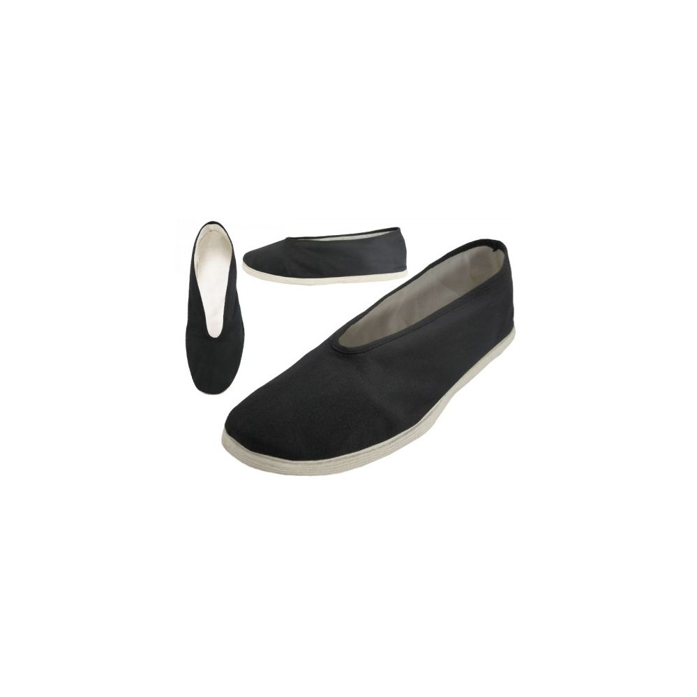 Wholesale Footwear Men's Slip On V-Top Cotton Upper & White Cotton Out Sole Kung Fu/tai Chi Shoes
