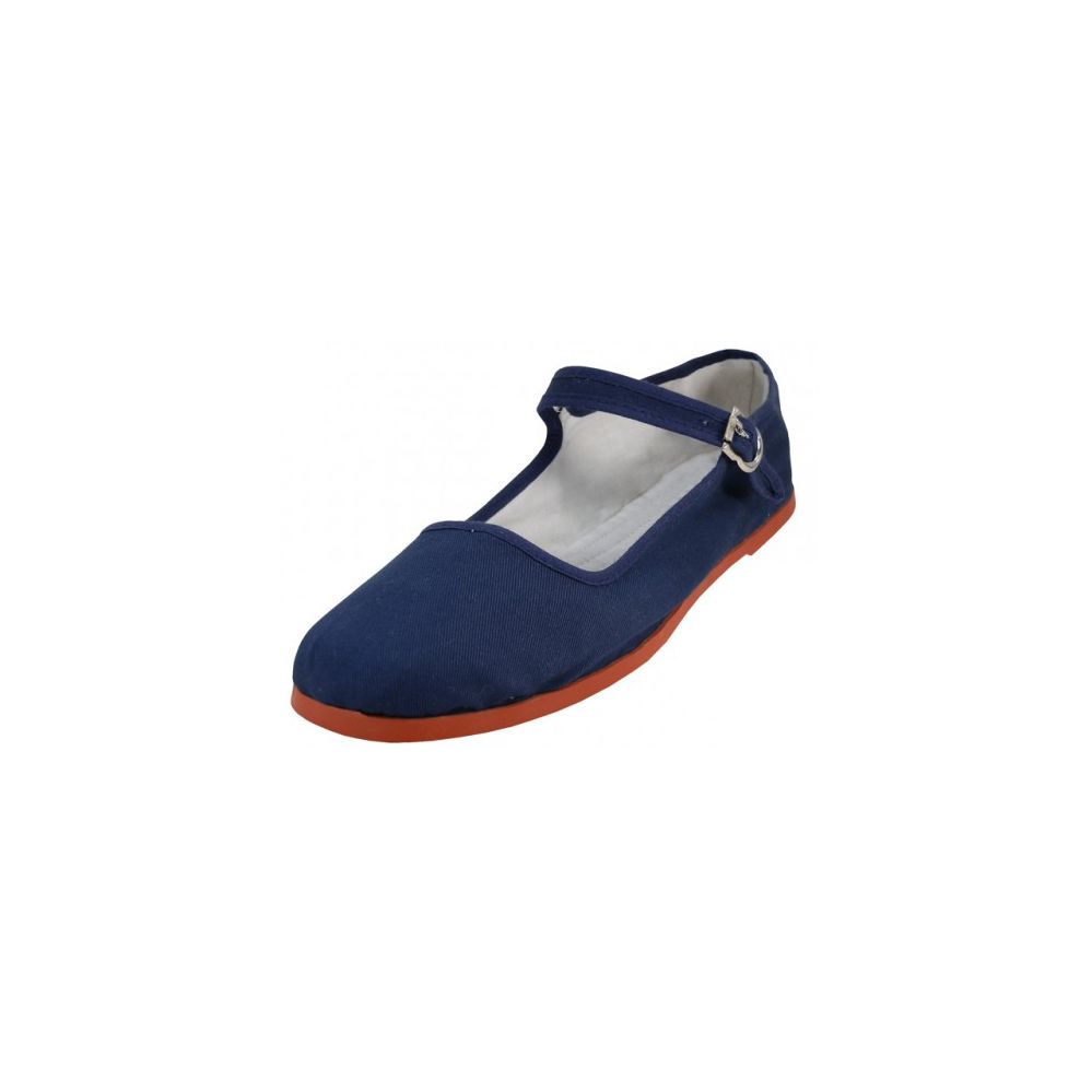 Wholesale Footwear Women's Canvas Classic Mary Janes In Navy Sizes 35-41
