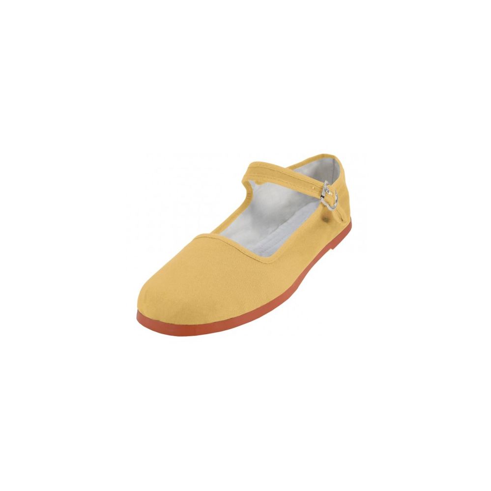 Wholesale Footwear Women's Canvas Classic Mary Janes (pale Yellow Color Only)