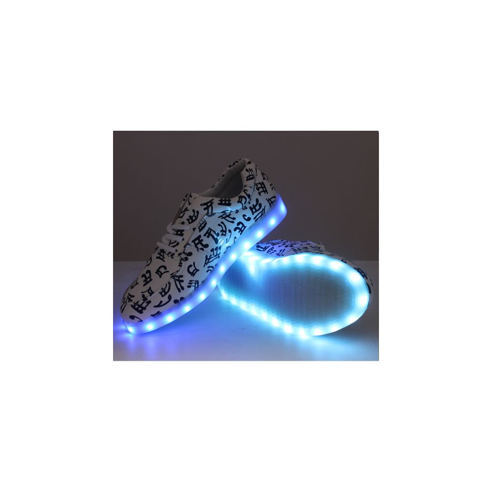Wholesale Footwear Led Shoes Kids Mix Size White With Musical Notes