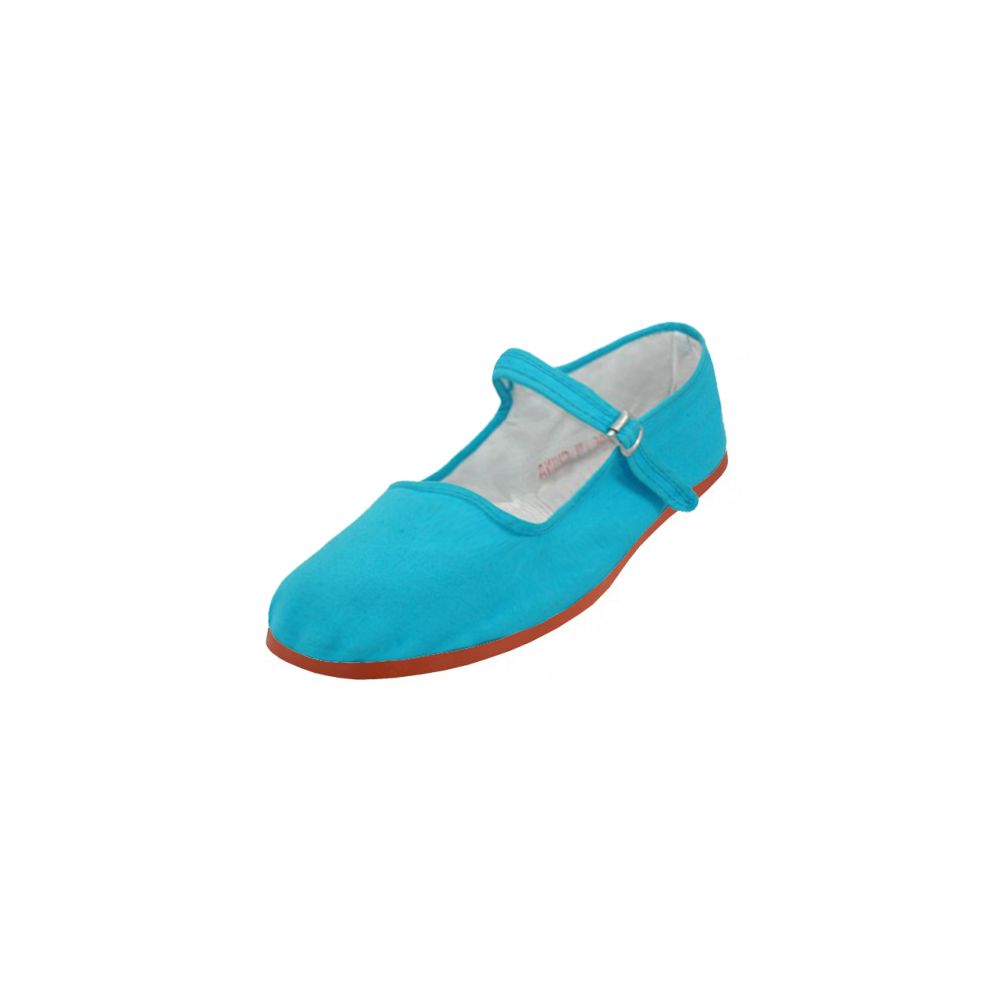 Wholesale Footwear Girl's Classic Cotton Mary Jane Shoes Turquoise Color Only