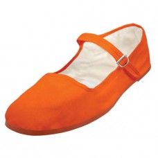 Wholesale Footwear Girl's Classic Cotton Mary Jane Shoes - Orange Color Only