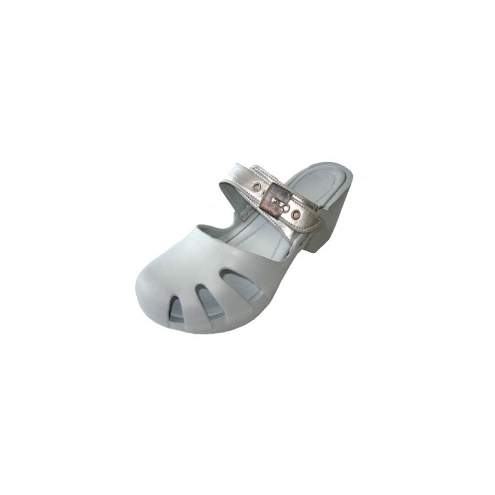 Wholesale Footwear Girls' Wedge Clogs In Silver