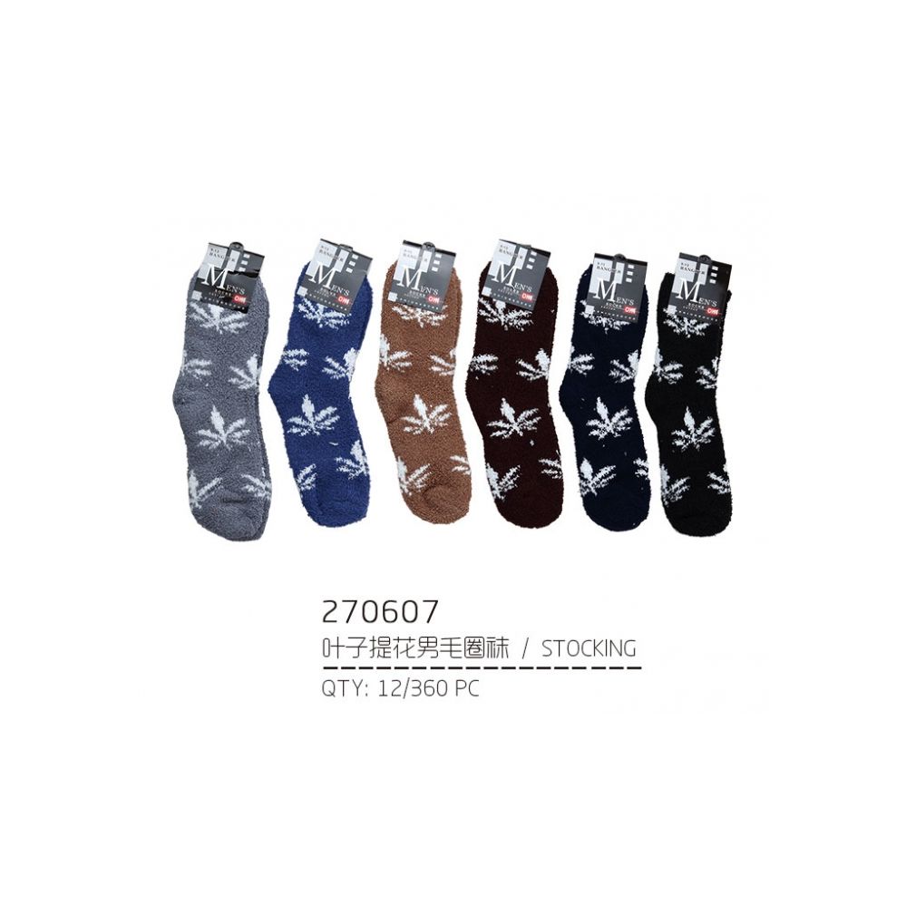 Wholesale Footwear Men's Assorted Color Fuzzy Socks Size 10-13