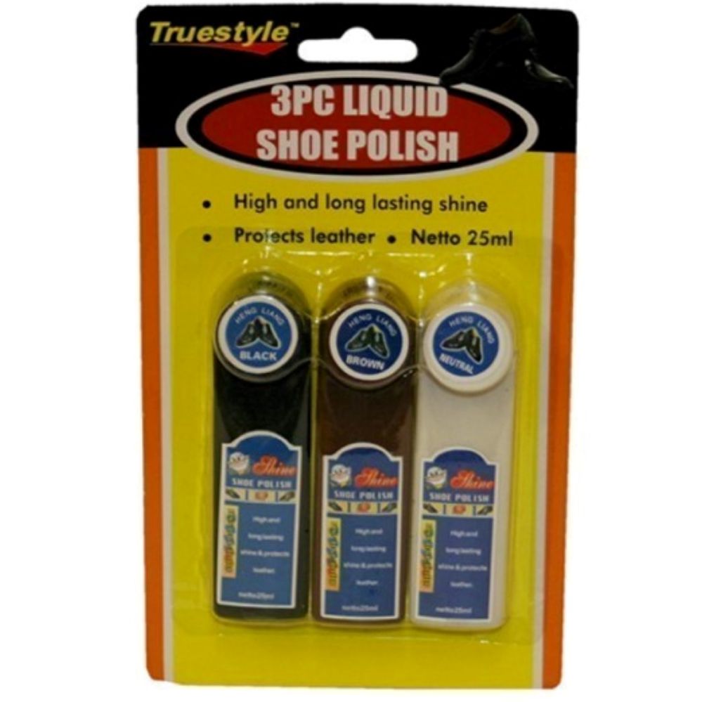 Wholesale Footwear 3piece Liquid Shoe Polish (25ml)