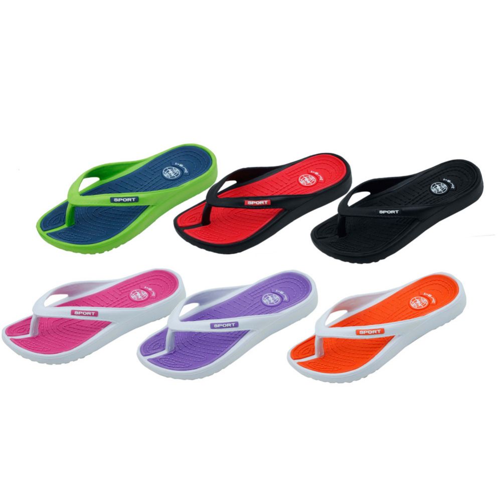 Wholesale Footwear Girl's Sport Multi Colors Flip Flops | Distributor