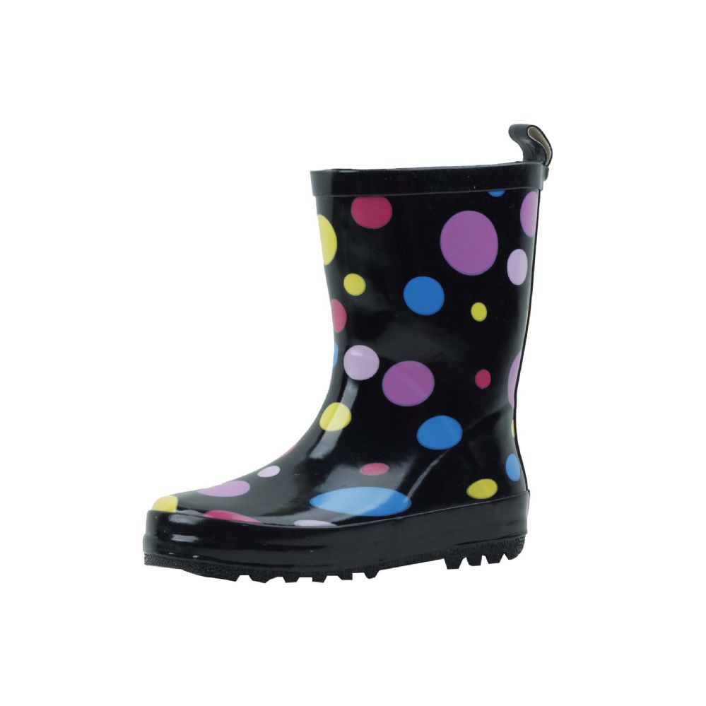 Wholesale Footwear Kid's MultI-Color Polka Dots Rubber Rain Boots