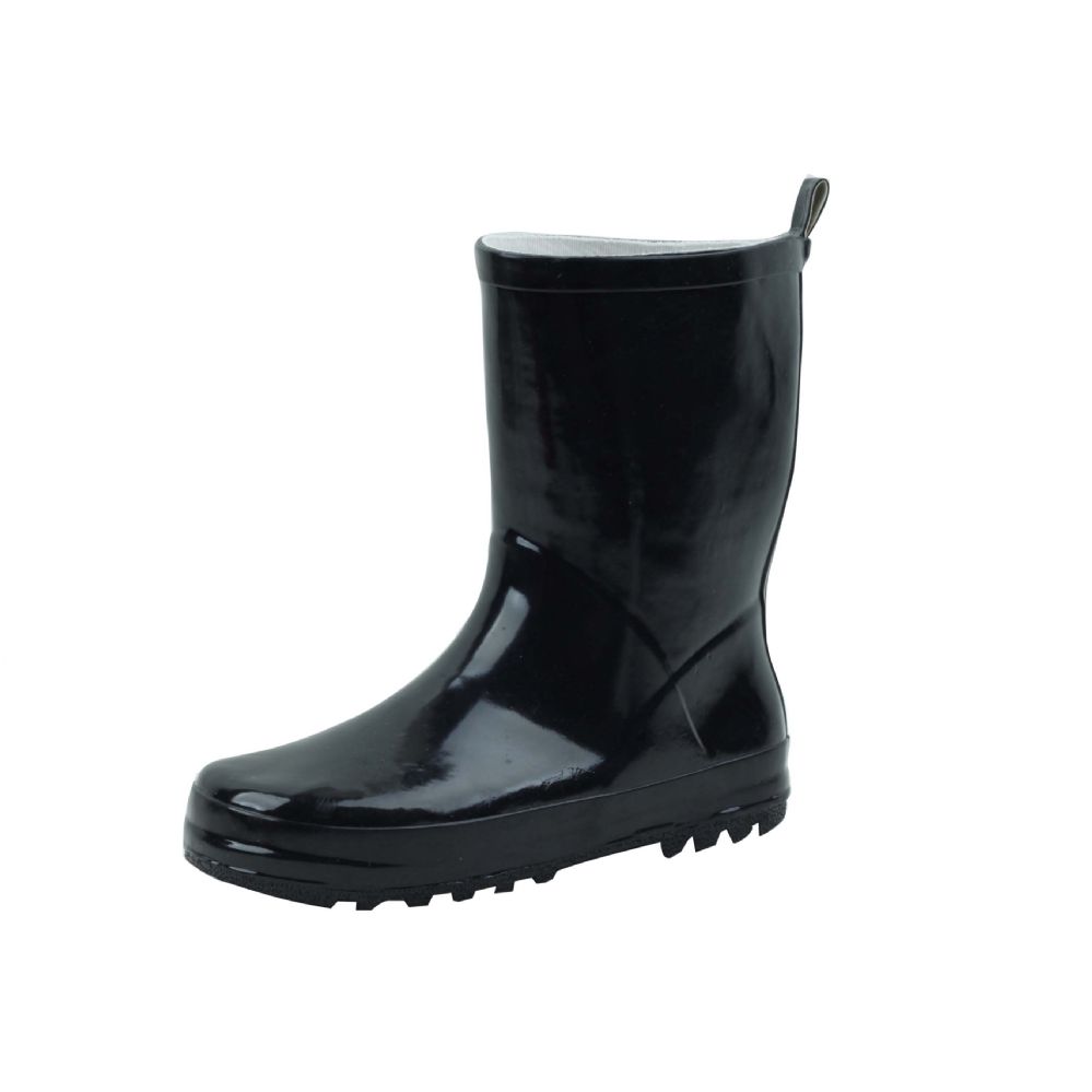 Wholesale Footwear Kid's Rubber Rain Boots Black Size 11-4