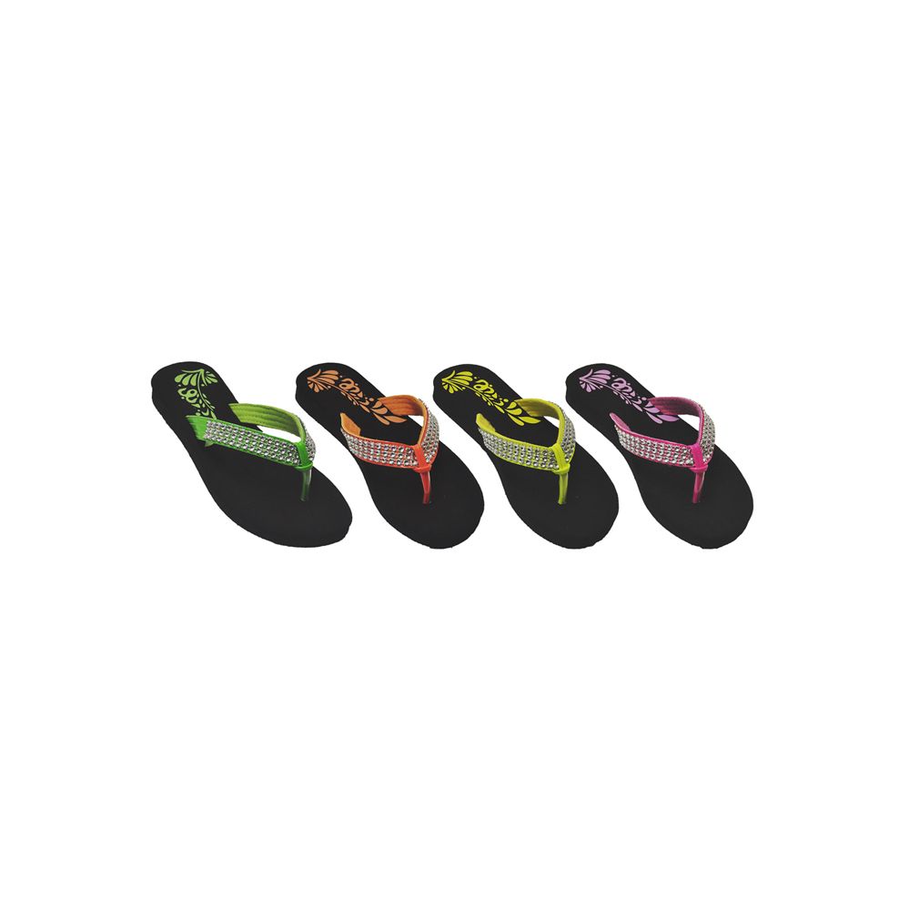 Wholesale Footwear Girls Neon Color Fashion Flip Flops
