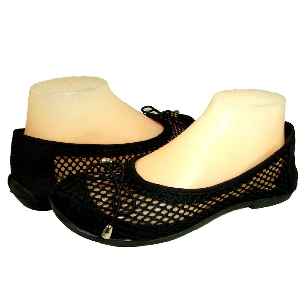 Wholesale Footwear 36 Ladies' Net Flats